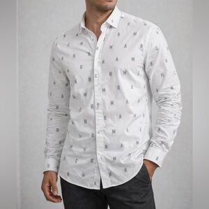 A/X Armani Exchange White Patterned Men's Shirt- with tag